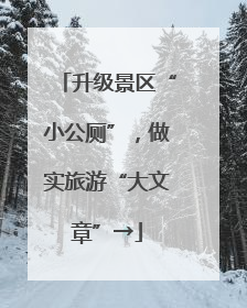 升级景区“小公厕”，做实旅游“大文章”→